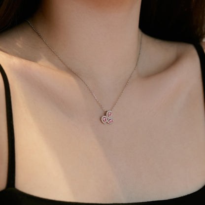 [CiCi]Elegant Flower Shape Pear Cut Necklace