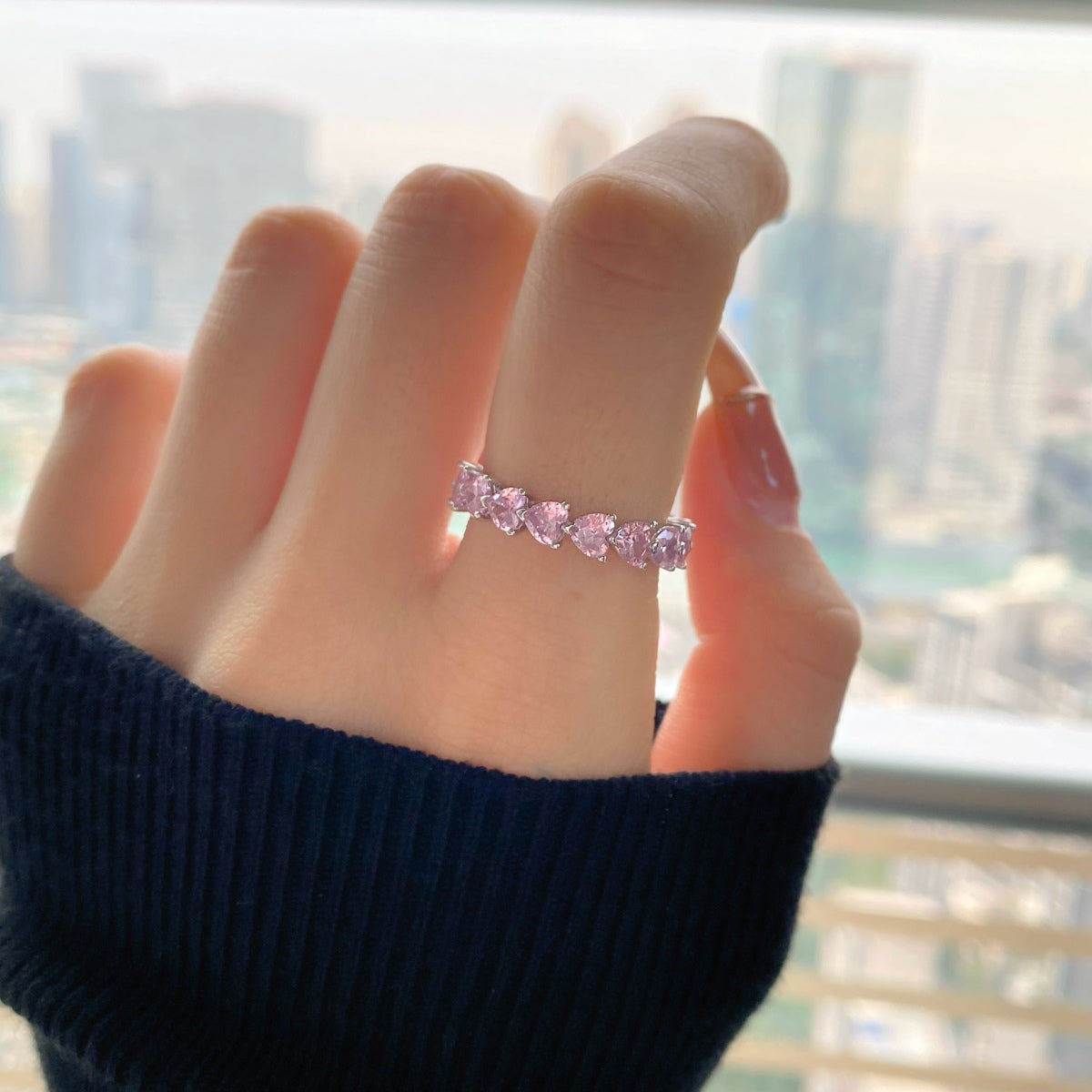 [CiCi]0.25 Carat Radiant Romance Heart Cut Lover Ring
