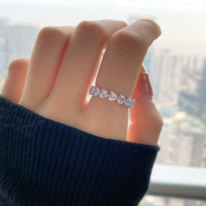 [CiCi]0.25 Carat Radiant Romance Heart Cut Lover Ring