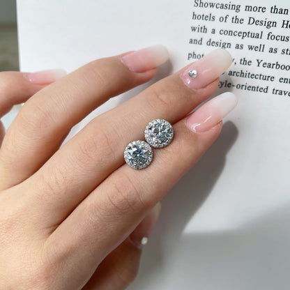 [CiCi]Classic Princess Round Shape Earrings