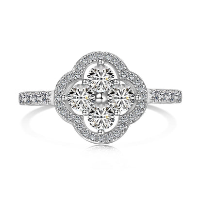 [CiCi]Four Leaf Clover Flower Design Ring