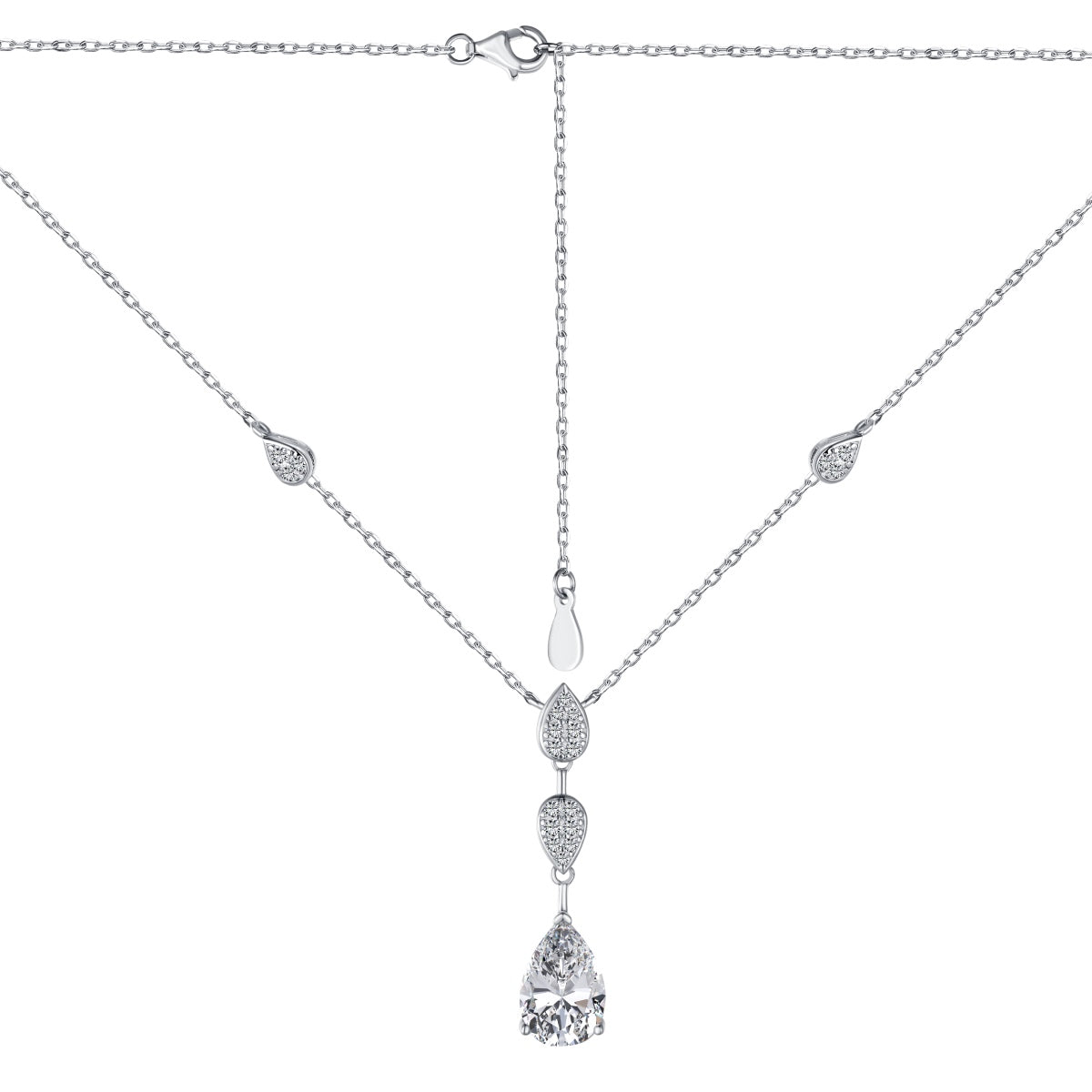 [CiCi]Dazzling Pear Cut Necklace