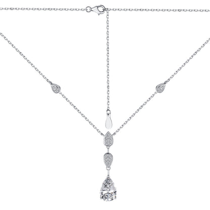 [CiCi]Dazzling Pear Cut Necklace
