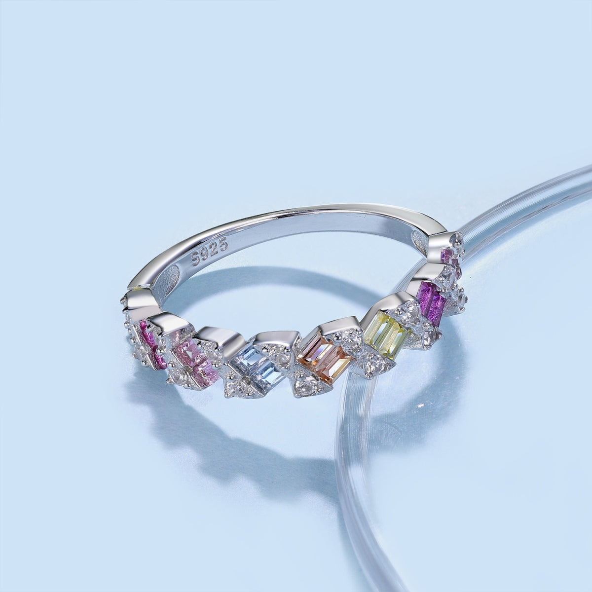 [CiCi]Delicate Vibrant Emerald Cut Daily Ring