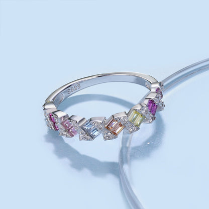 [CiCi]Delicate Vibrant Emerald Cut Daily Ring