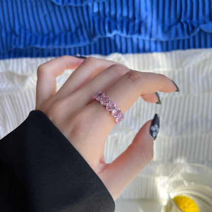 [CiCi]Dainty Elongated Cushion Cut Tennis Ring
