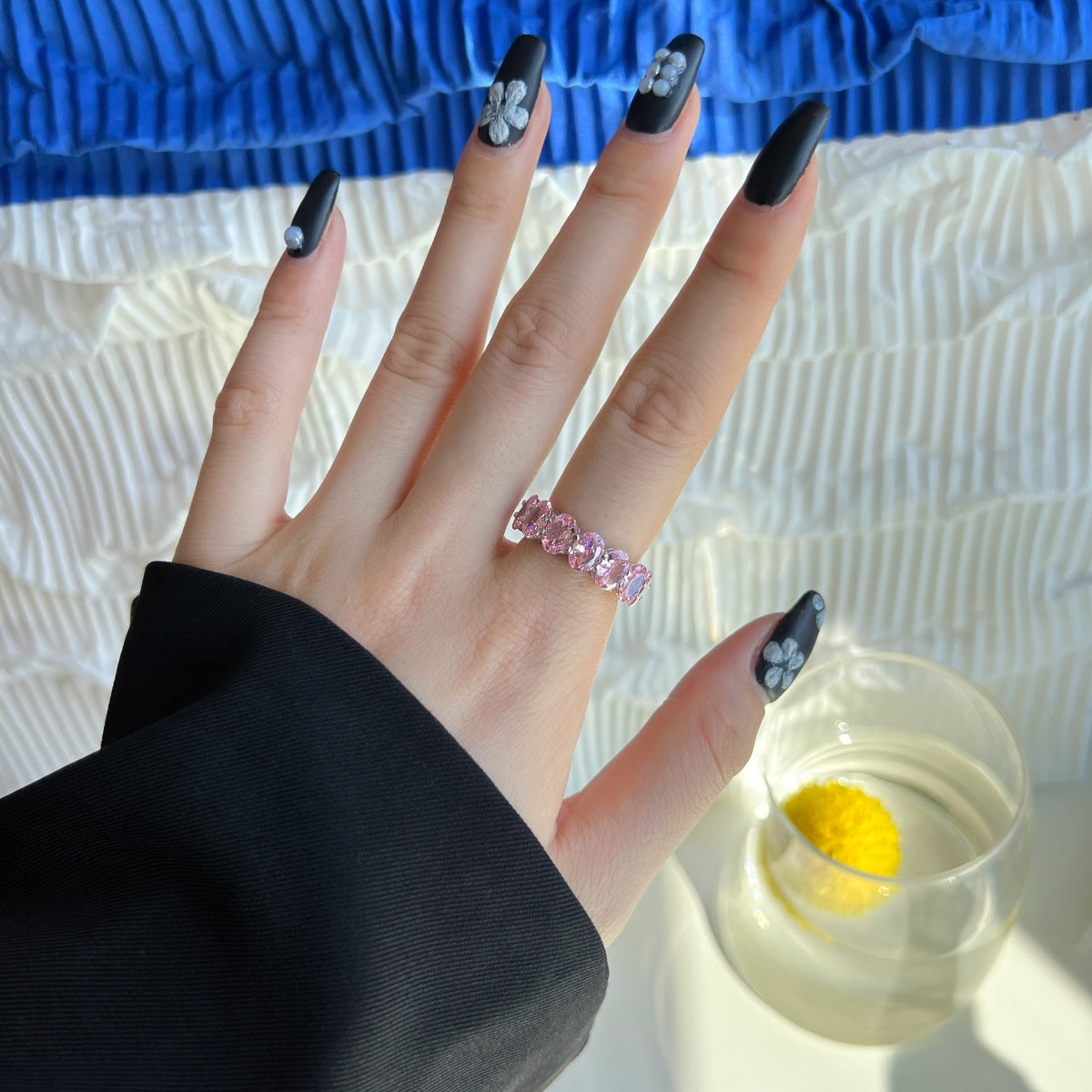 [CiCi]Dainty Elongated Cushion Cut Tennis Ring