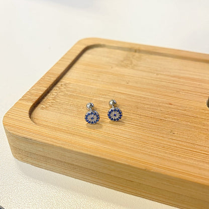 [CiCi]Devil's Eye Ear Bone Nail Earrings