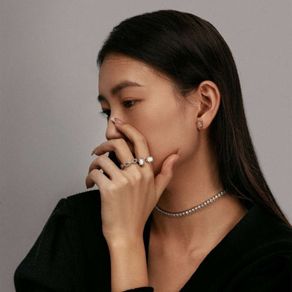 [CiCi]Elegant Tennis Chain Necklace