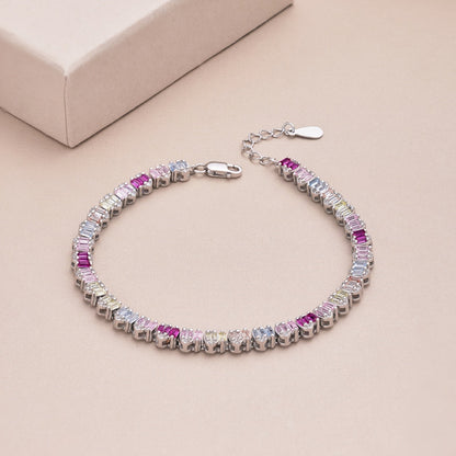 [CiCi]Delicate Colorful Emerald Cut Party Bracelet