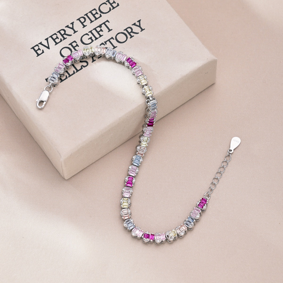 [CiCi]Delicate Colorful Emerald Cut Party Bracelet