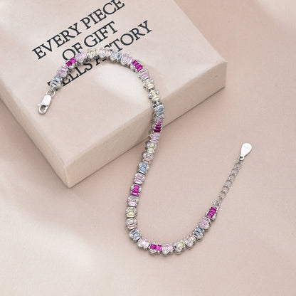 [CiCi]Delicate Colorful Emerald Cut Party Bracelet