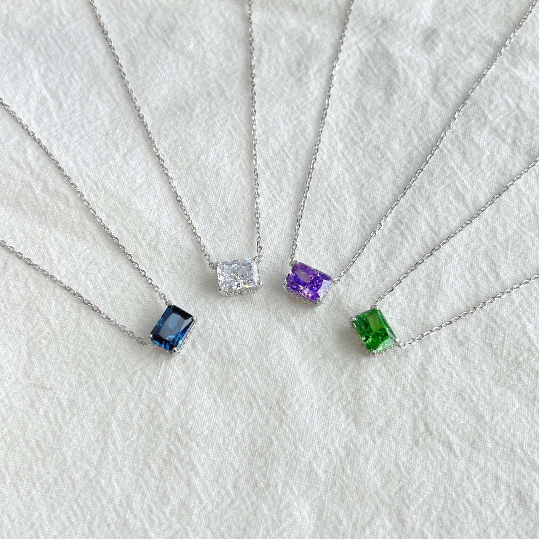 [CiCi]Luxurious Square Shape Colorful Necalack