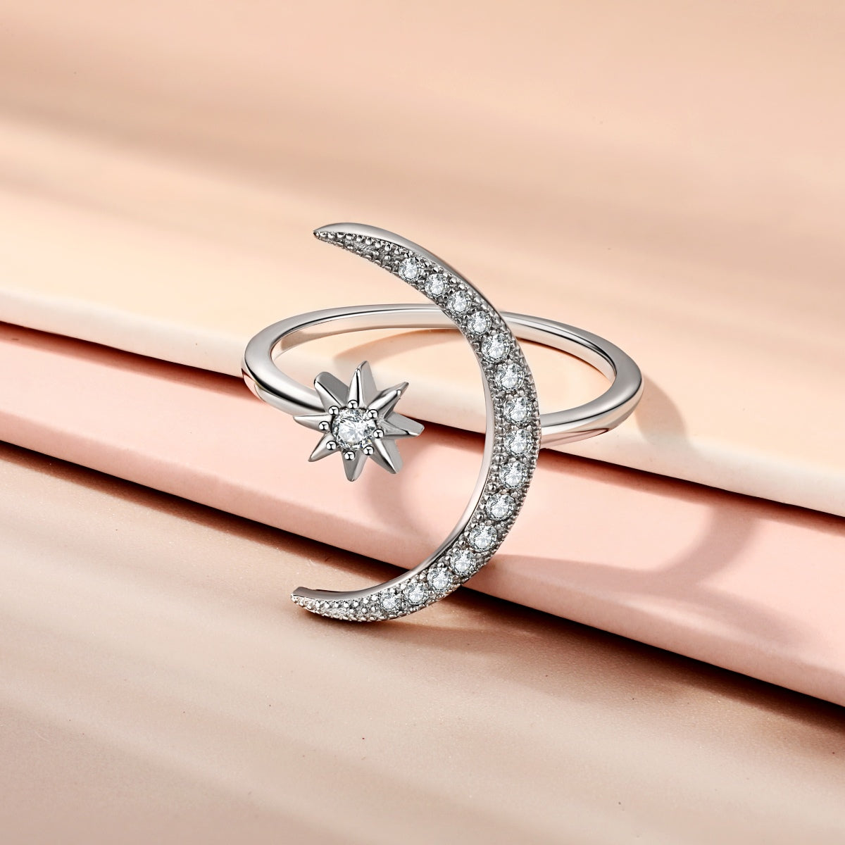 [CiCi]Eternity Moon & Star Ring