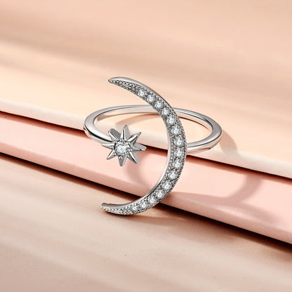 [CiCi]Eternity Moon & Star Ring