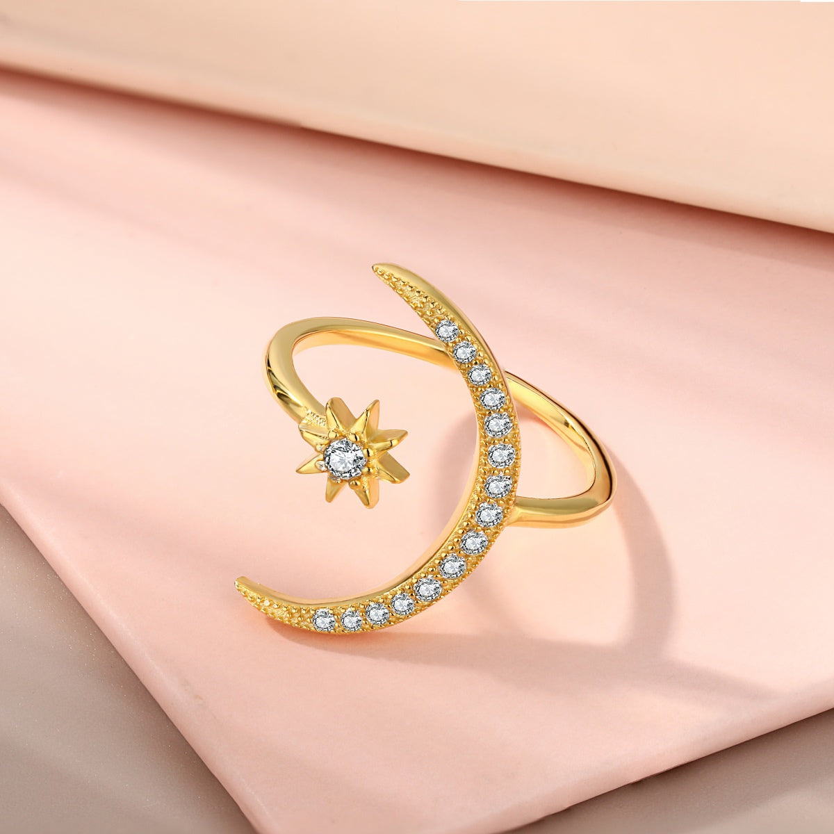 [CiCi]Eternity Moon & Star Ring