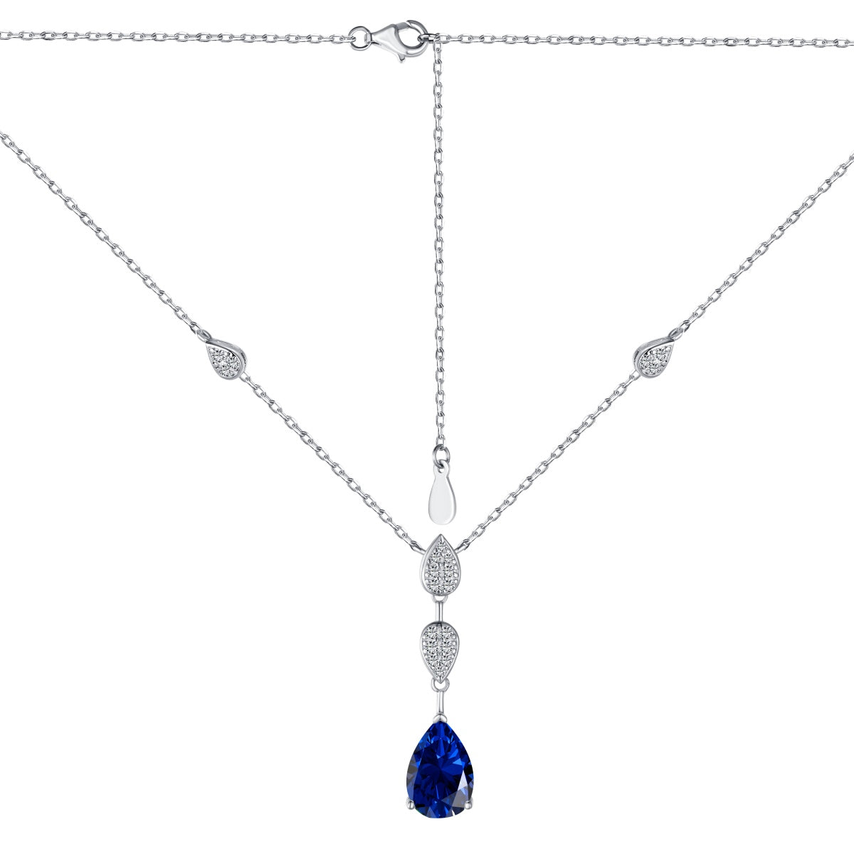 [CiCi]Dazzling Pear Cut Necklace