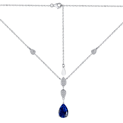 [CiCi]Dazzling Pear Cut Necklace