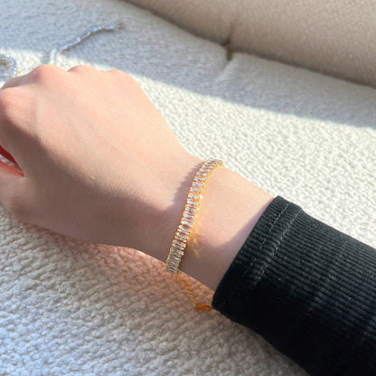 [CiCi]Exquisite Emerald Cut Daily Bracelet