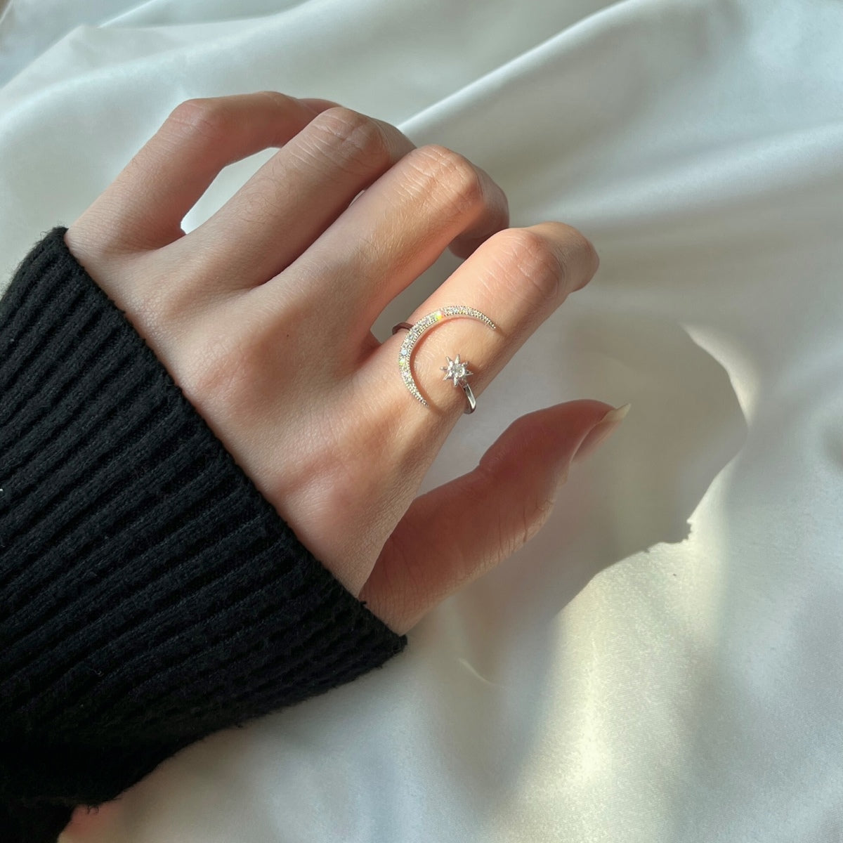 [CiCi]Eternity Moon & Star Ring