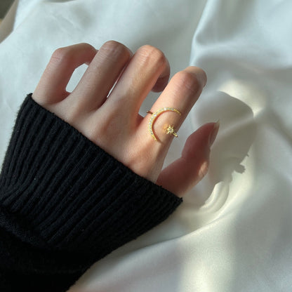 [CiCi]Eternity Moon & Star Ring