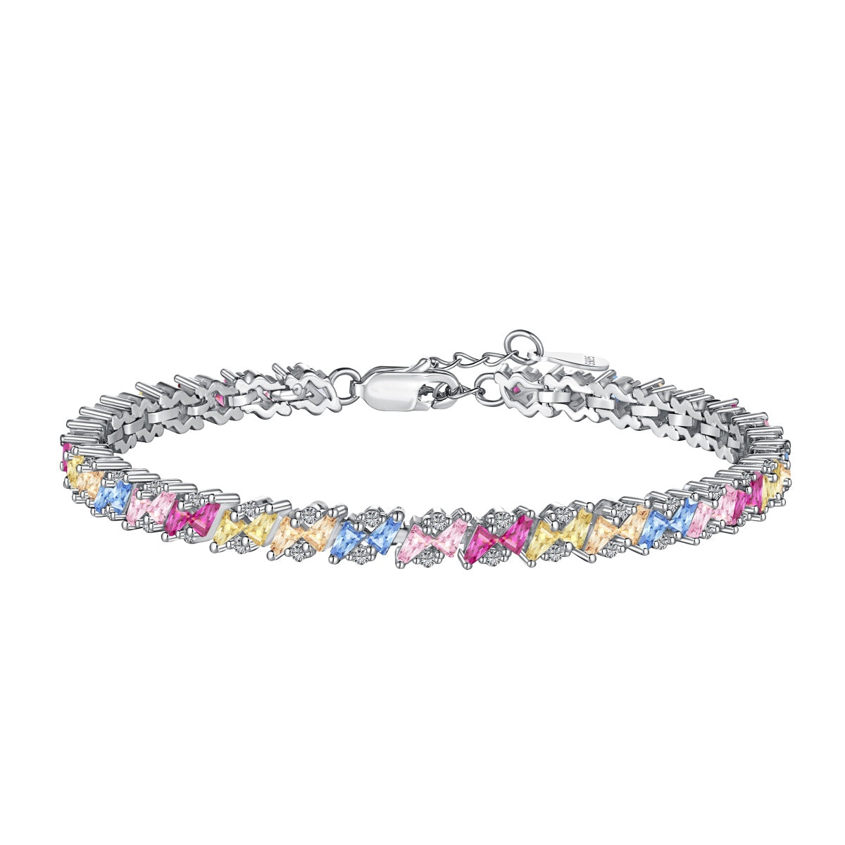 [CiCi]Ornate Sparkling Multi Cut Party Bracelet