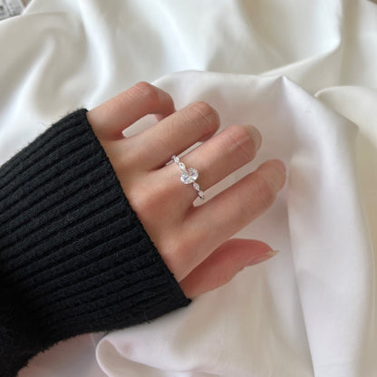 [CiCi]0.75 Carat Luxurious Vibrant Elongated Cushion Cut Daily Ring