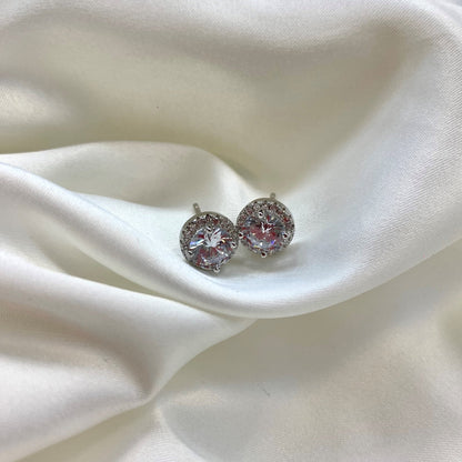 [CiCi]Classic Princess Round Shape Earrings