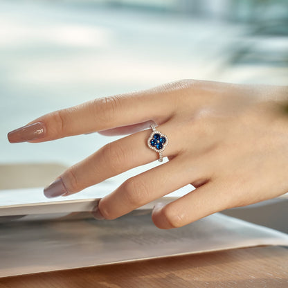 [CiCi]Four Leaf Clover Flower Design Ring