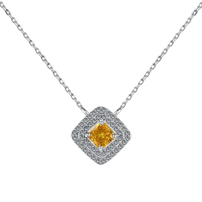 [CiCi]Sparkling Asscher Cut Necklace