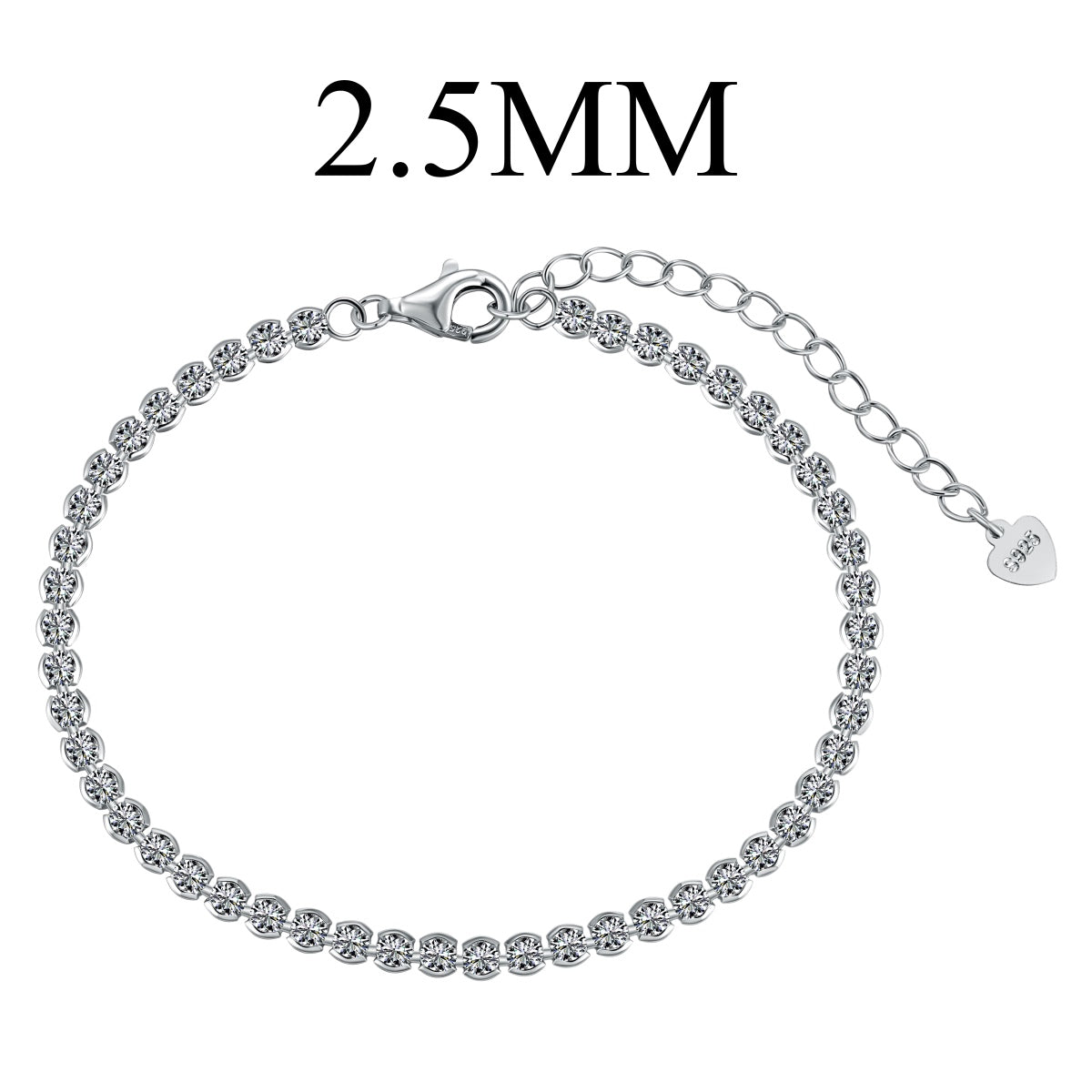 [CiCi]Dazzling Sparkling Round Cut Daily Bracelet