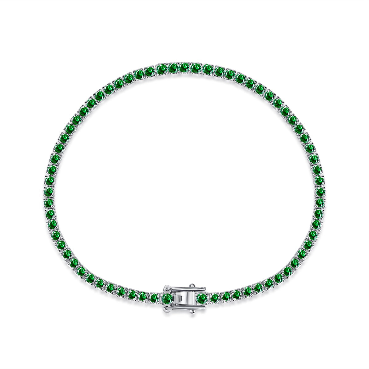 [CiCi]Dazzling Colorful Round Cut Daily Bracelet
