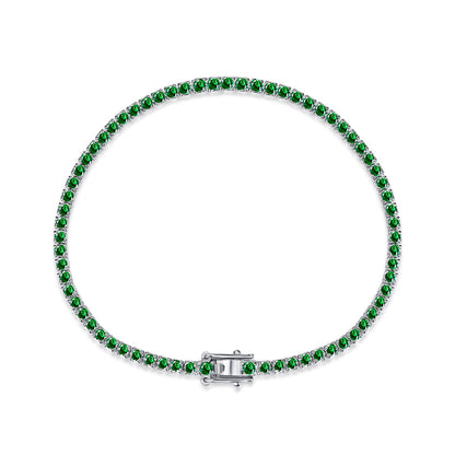 [CiCi]Dazzling Colorful Round Cut Daily Bracelet