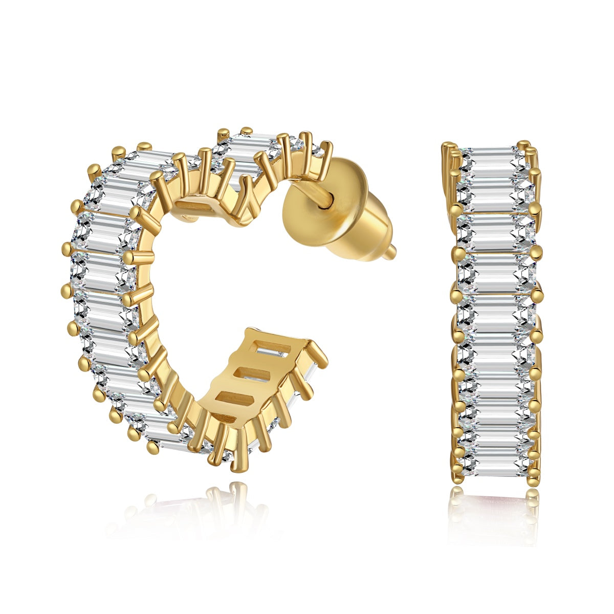 [CiCi]Radiant Heart Cutout Earrings