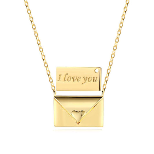 [CiCi]Envelope Heart Shape Mother's Day Necklace