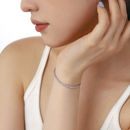[CiCi]Dazzling Sparkling Round Cut Daily Bracelet