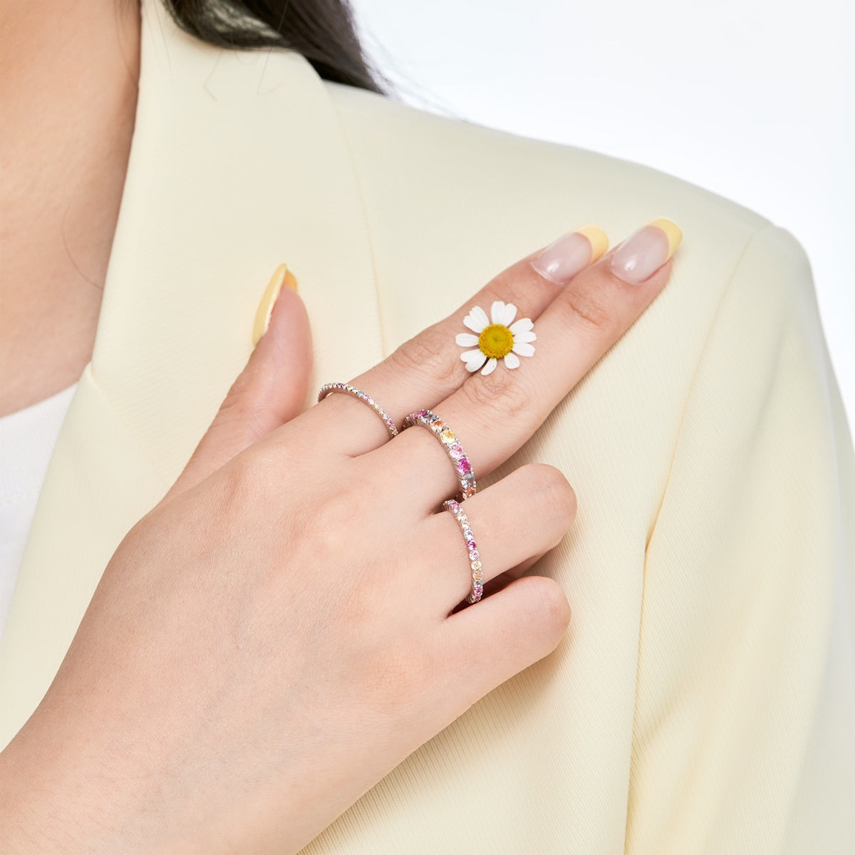 [CiCi]Elegant Vivid Round Cut Daily Ring
