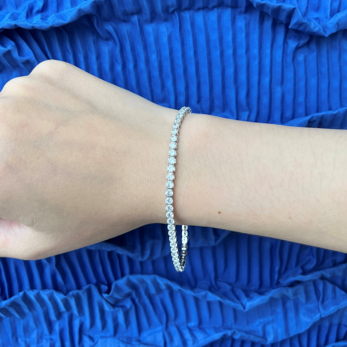 [CiCi]Sparkling Round Cut Daily Bracelet