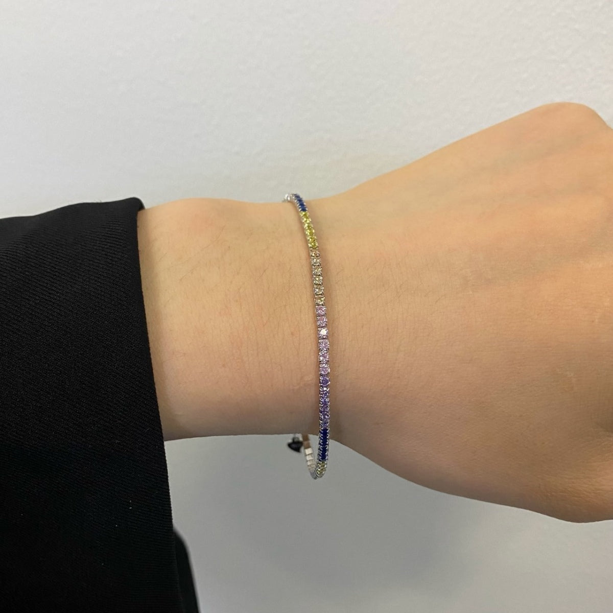 [CiCi]Radiant Shinning Princess Cut Tennis Bracelet