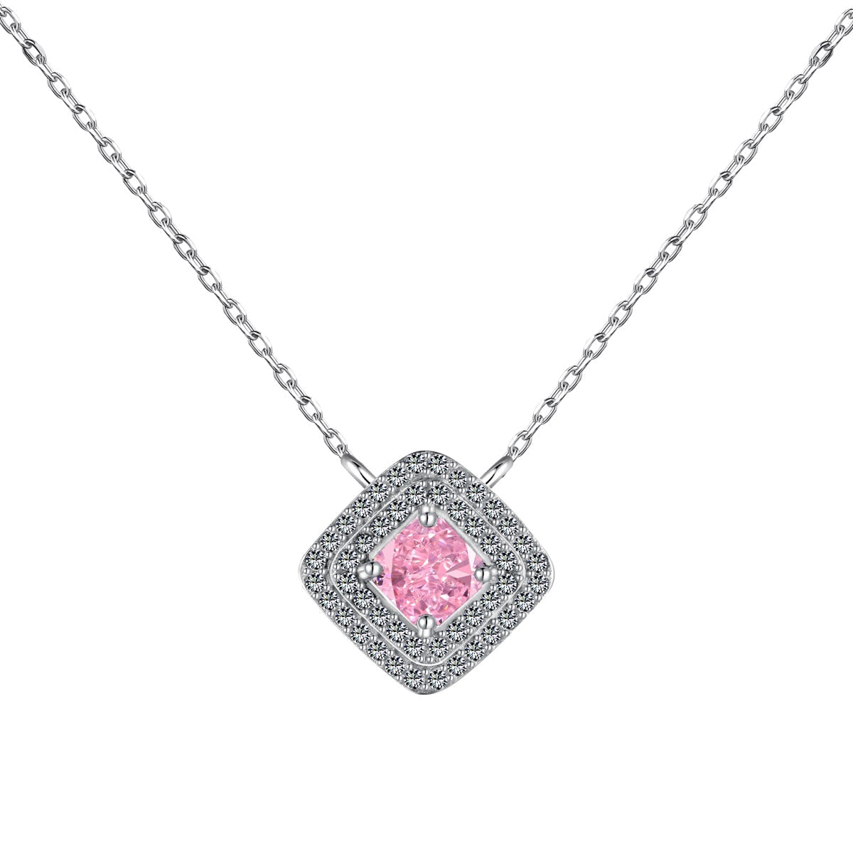 [CiCi]Sparkling Asscher Cut Necklace
