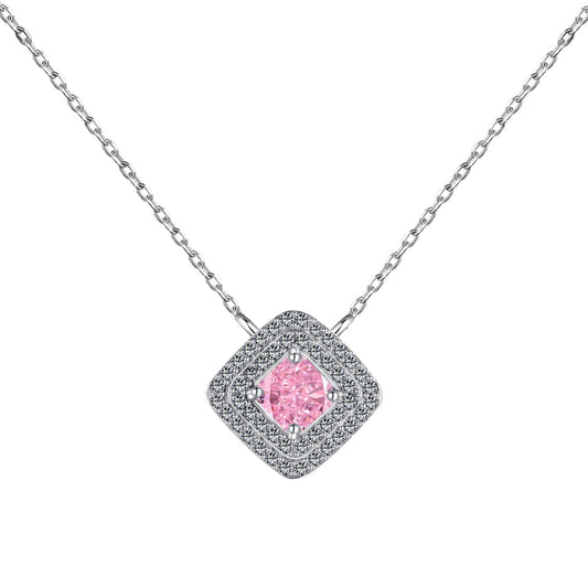 [CiCi]Sparkling Asscher Cut Necklace