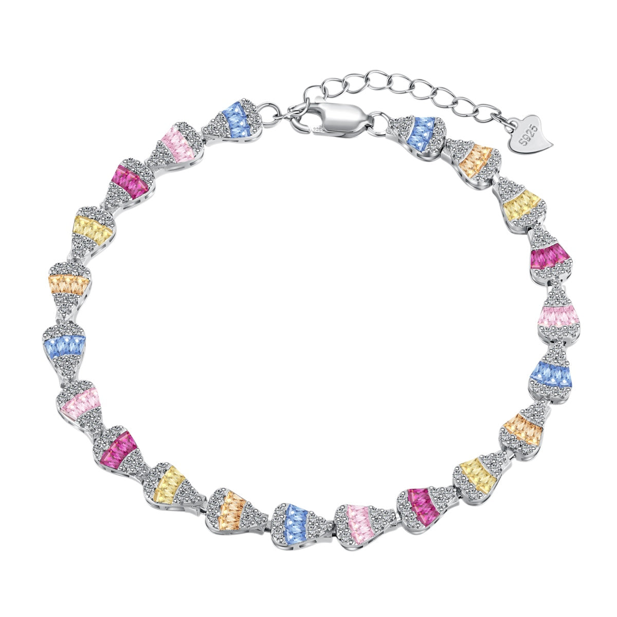 [CiCi]Radiant Water Drop Shape Daily Bracelet