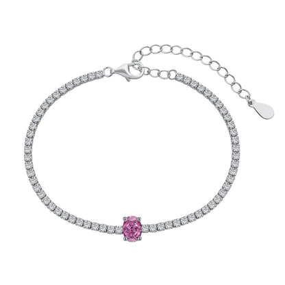 [CiCi]0.75 Carat Exquisite Oval Cut Daily Bracelet