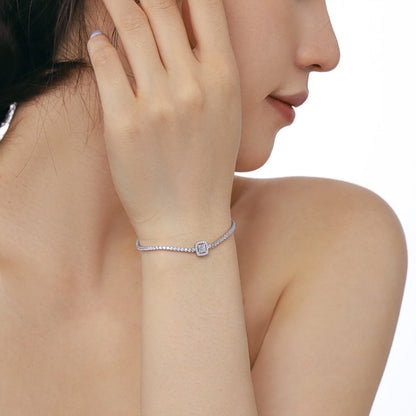 [CiCi]Luxurious Dazzling Square Shape Banquet Bracelet