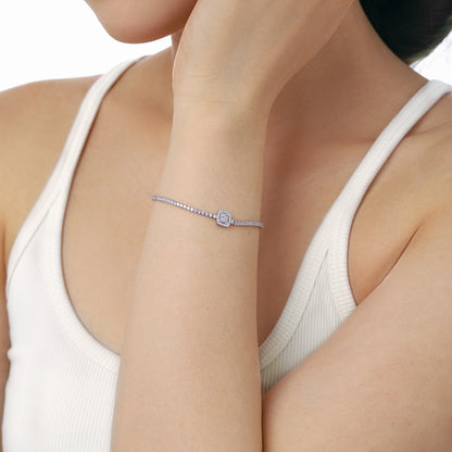 [CiCi]Luxurious Dazzling Square Shape Banquet Bracelet