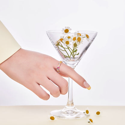 [CiCi]Dazzling Polychromatic Multi cut Daily Ring