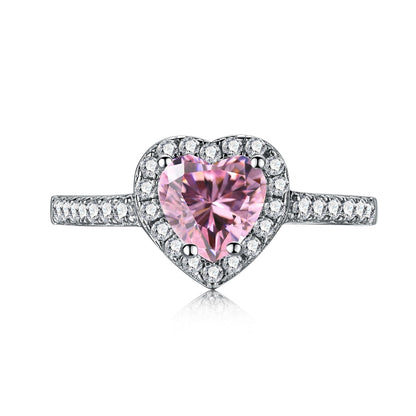 [CiCi]Eternity Splashy Romantic Heart Shape Lover Ring