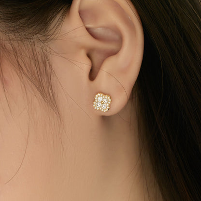 [CiCi]Four-Leaf Clover Flower Shaped Earrings