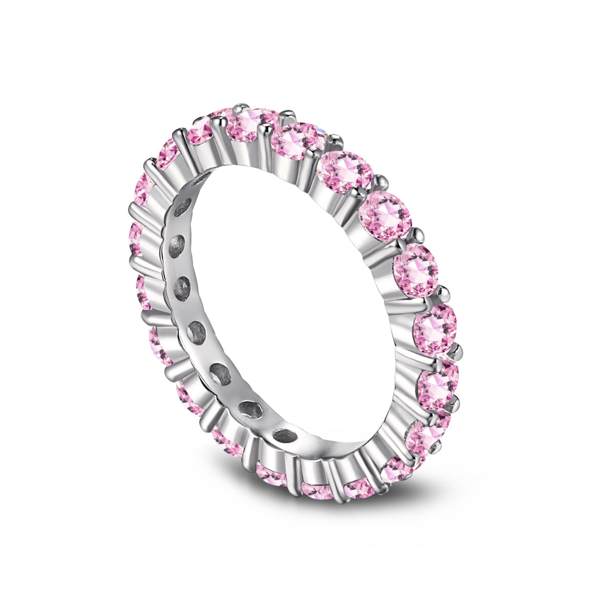 [CiCi]Sparkling Round Cut Tennis Ring