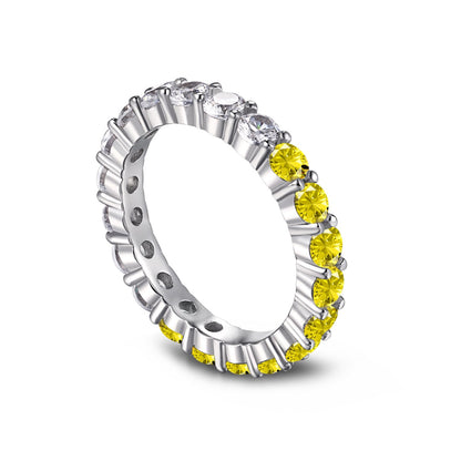 [CiCi]Sparkling Round Cut Tennis Ring
